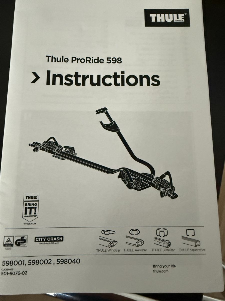 Thule Barres de toit: Fahrradträger 1x Thule ProRide 598 – D'occasion à Uitikon-Waldegg par alvons01
