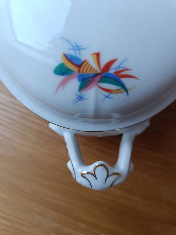Coupes: Elegante Suppenschüssel mit Deckel - feines Porzellan mit Go – D'occasion à Gams par celinedumonde 2