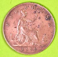 1886  /  ENGLAND  /  1 - FARTHING - MÜNZE