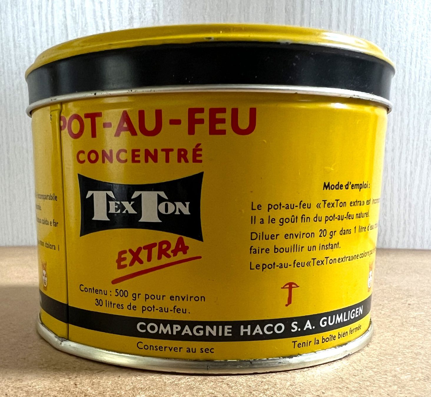 Barattoli: Blechdose TEXTON EXTRA FLEISCHBRÜHE KONZENTRIERT HACO AG – Usato da Rothrist venduto da Brandystar 5
