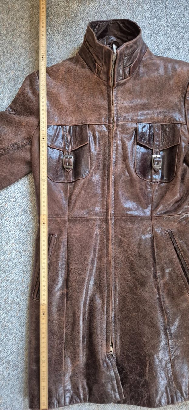 Cappotti: Braune Vintage-Lederjacke, Gr. S, 36 -38 – Usato da St. Gallen venduto da Mar_cx6m 7
