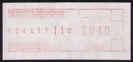 SFS Schweiz_SPECIMEN 11_Balken, braunrot, MINUTEN-Angabe !**