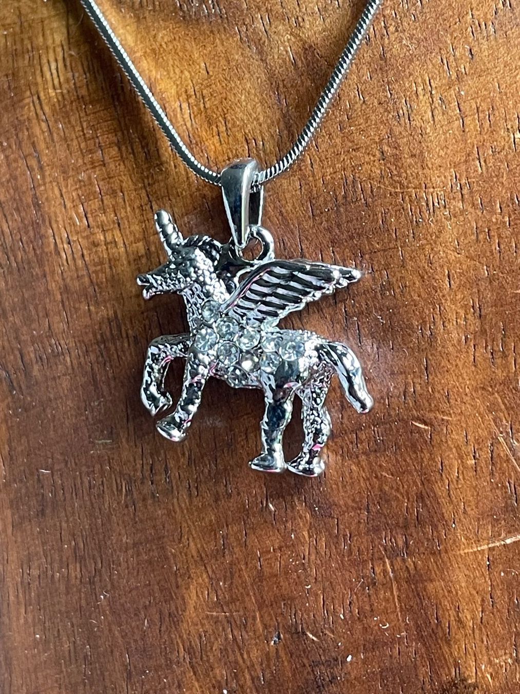 Ketten: ANDREANI Halskette fliegendes Einhorn mit Strasssteinen/OVP – Neu und originalverpackt aus Volketswil von rubin74 1
