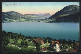 AK Aegeri-See, Blick über den See, 1914