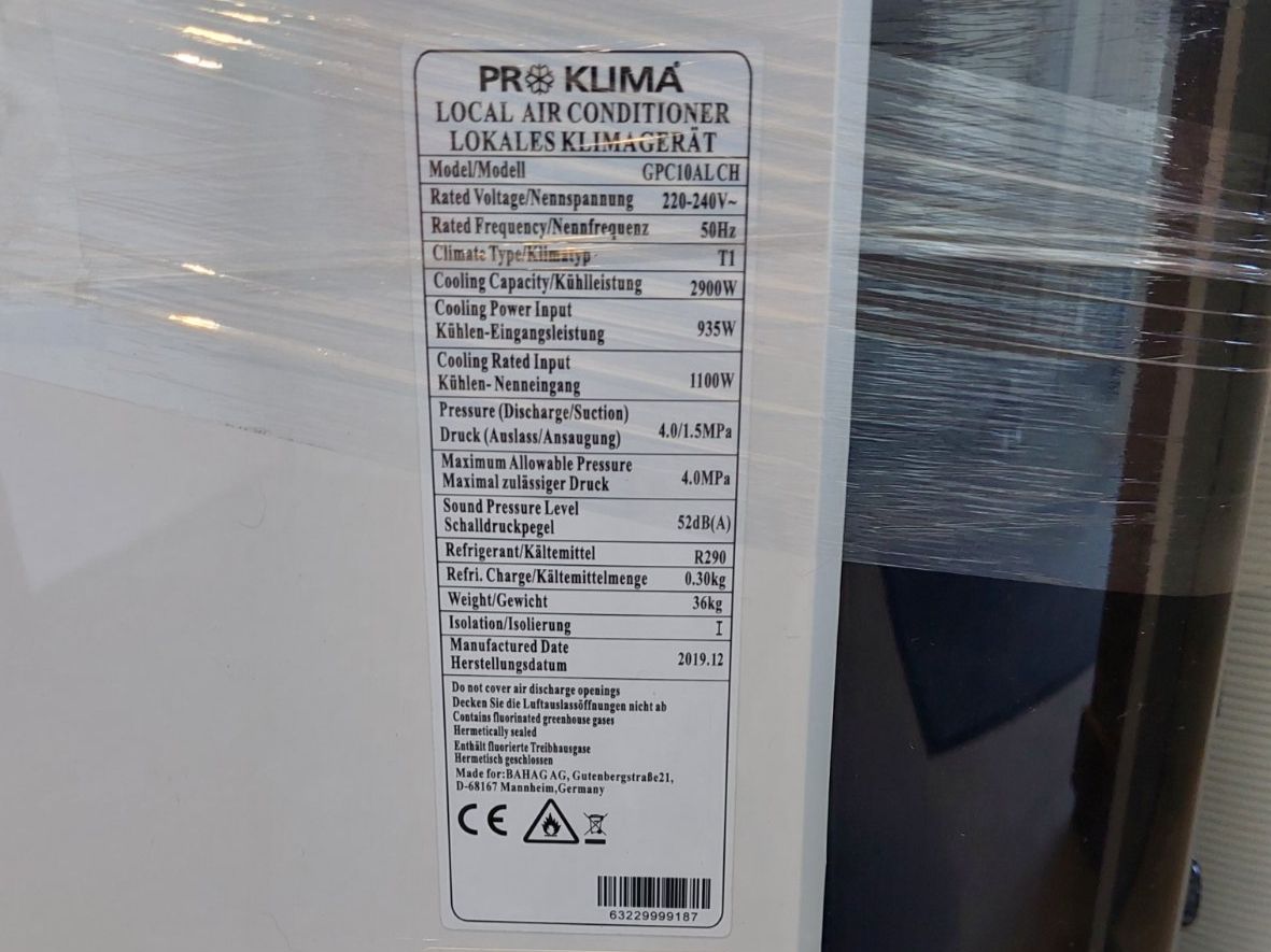 Condizionatori: Klimaanlage Pro Klima – Usato da Waltenschwil venduto da Browny2 3