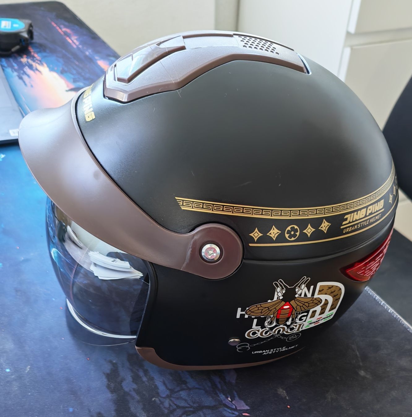 Caschi & visiere: Jethelm Rollerhelm. Neu. – Nuovo (secondo la descrizione) da Oberrüti venduto da Heidelbeeri 1