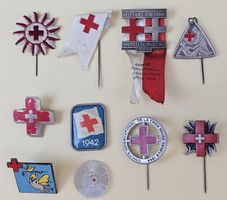 10x S&S Rotes Kreuz CH/IKRK, Plakette/Nadel/Pin/etc. 1939-48