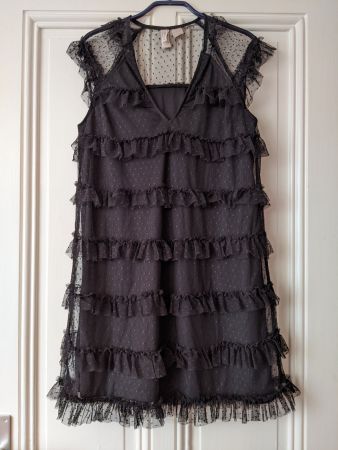DIVIDED : Mini-robe été/soirée en voile à volants M-L