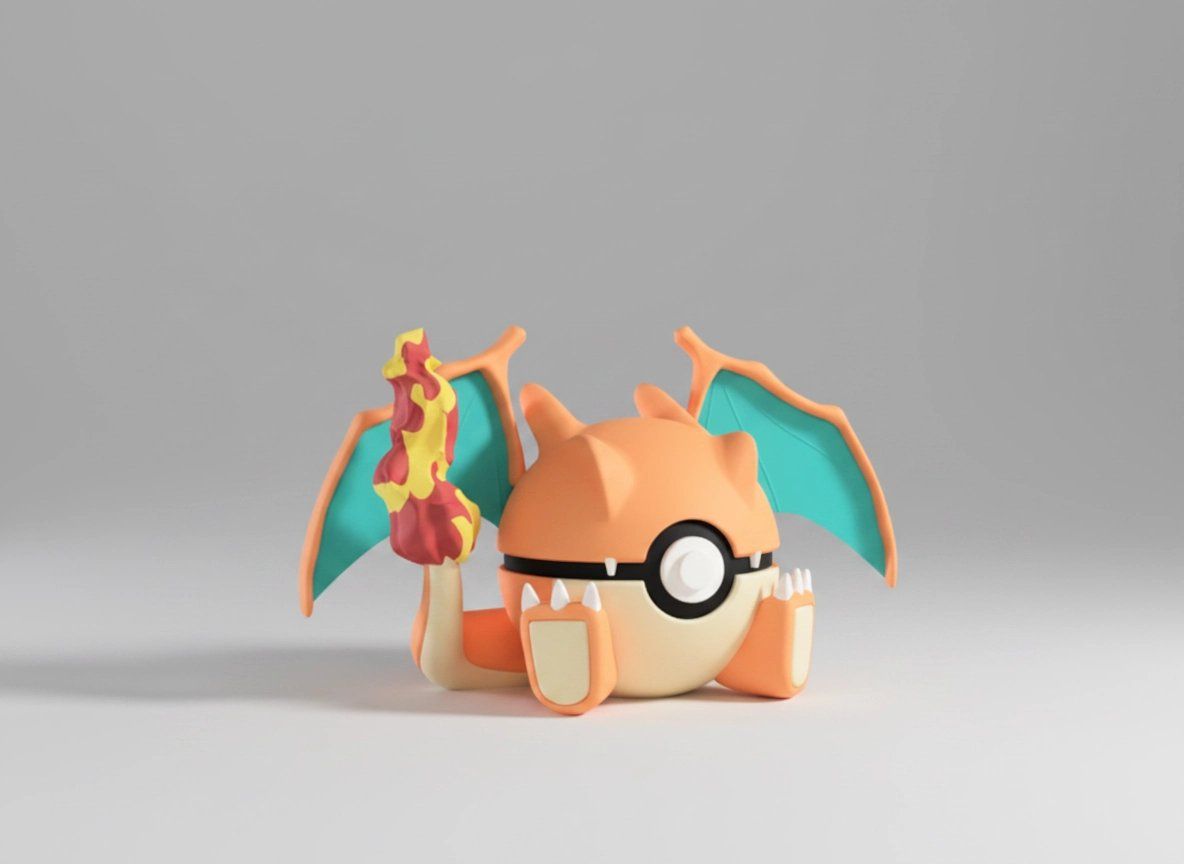 Statuette: Pokeball Charizard - 3D Printed – Nuovo (secondo la descrizione) da Ligornetto venduto da Nero_Forma_3D