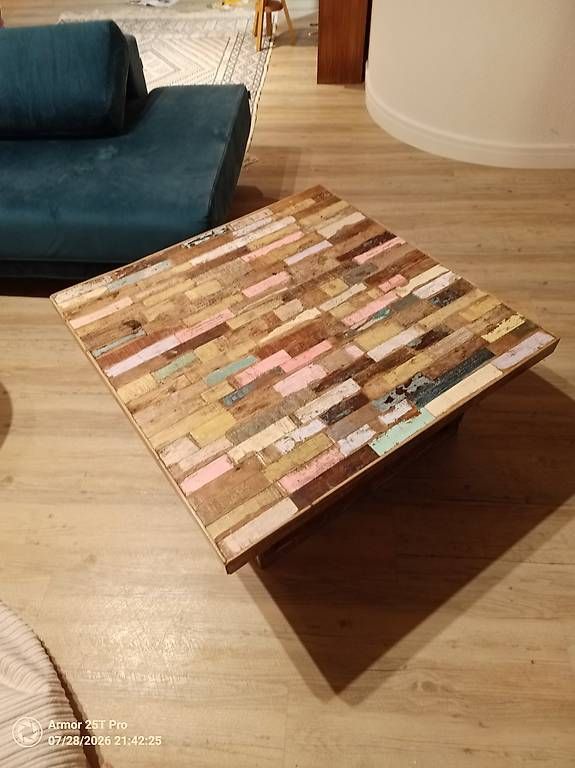 Tische: Table basse d'Inde en bois recyclé  – Gebraucht aus Le Crêt-p-Semsales von VincentC01 2