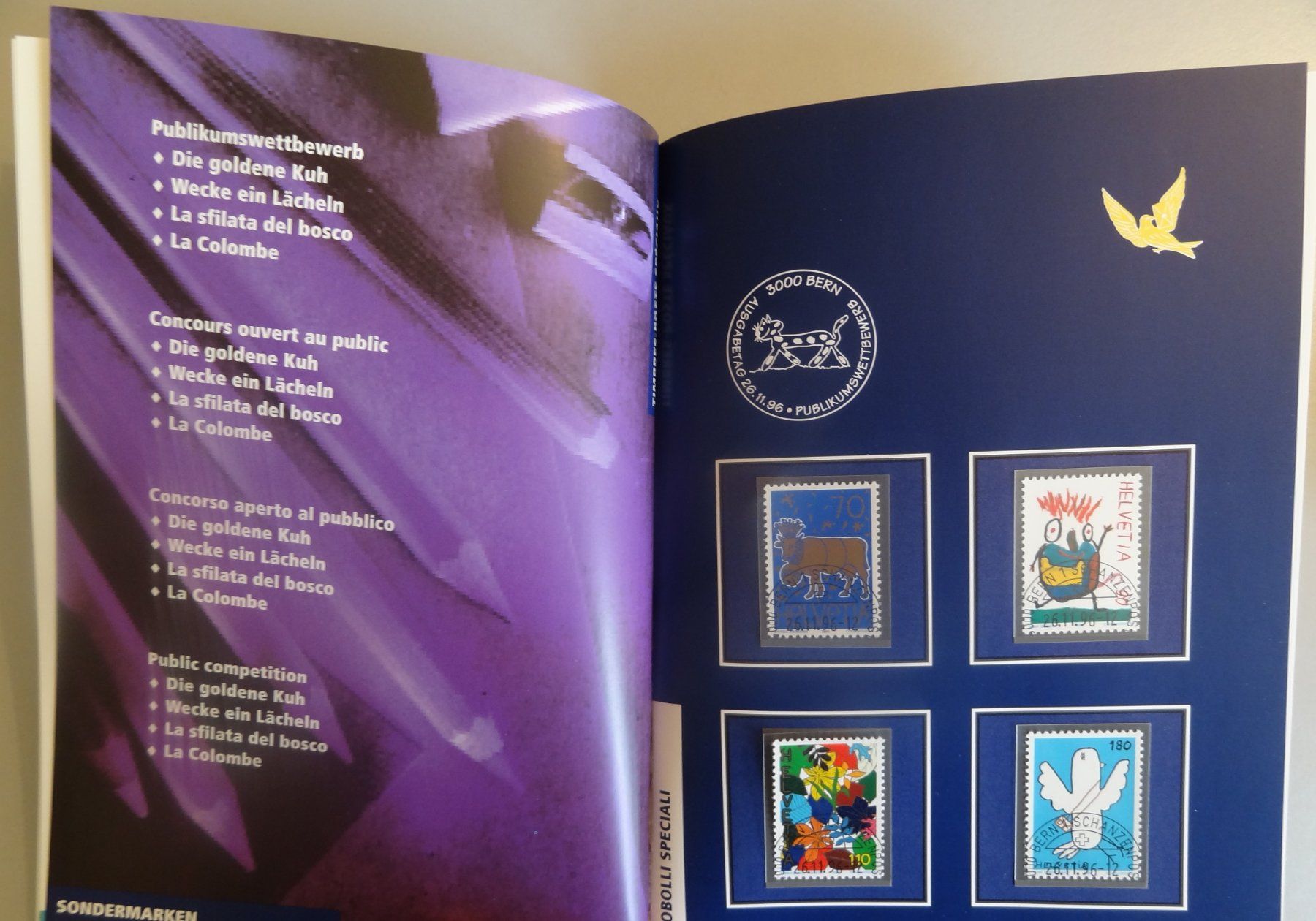 Alle Briefmarken: Jahrbuch Schweizer Briefmarken 1996 der Post, gestempelt – Gebraucht aus Gränichen von Teufenthaler 6