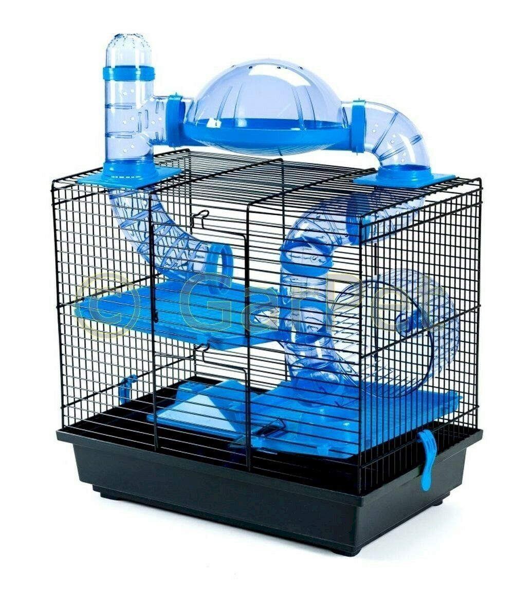 Cages, transport & sécurité: Komplett Hamsterkäfig blau – Neuf avec emballage d'origine à Bottighofen par zaap