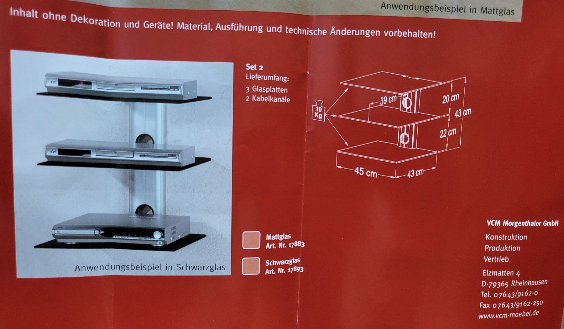 Supporti a parete: VCM Multimedia Trägersystem 'Trento' – Usato da Kloten venduto da Glaesi 6