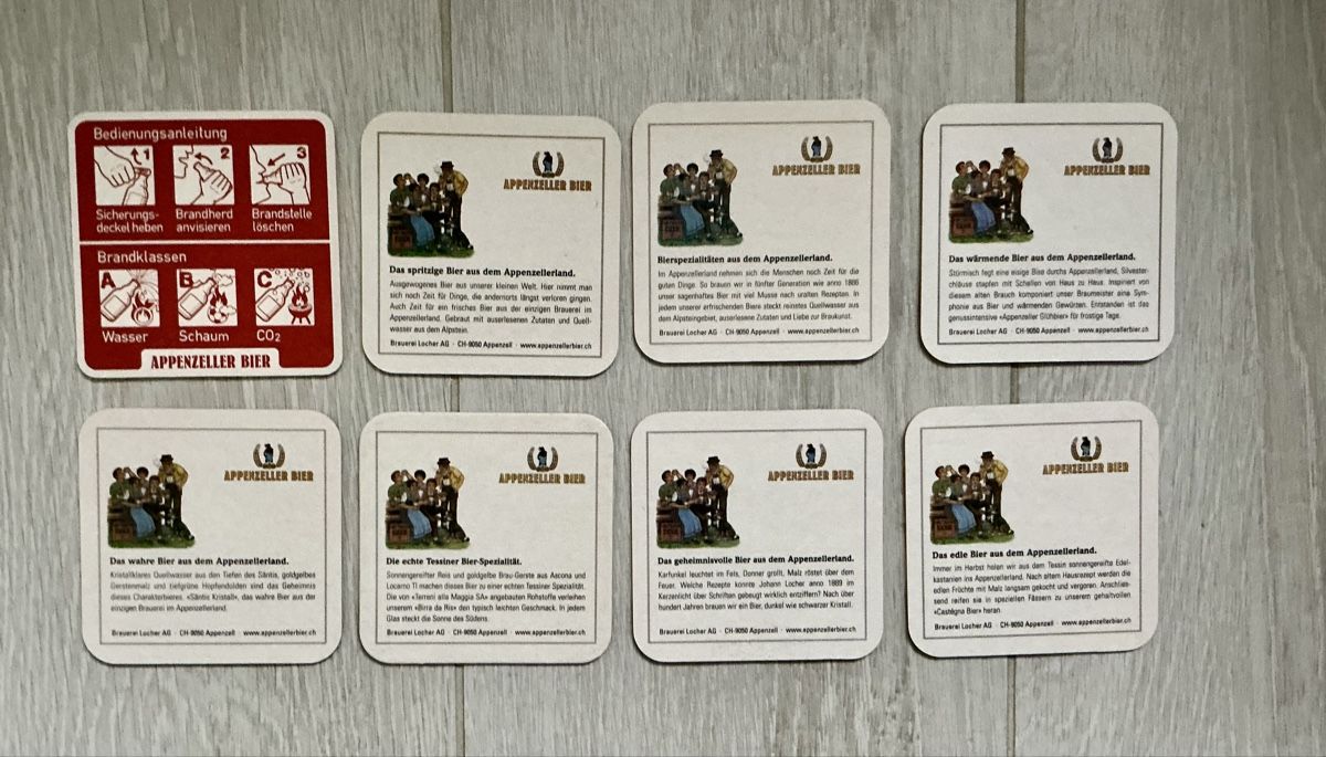 Sottobicchieri: Appenzeller Bierdeckeln – Nuovo (secondo la descrizione) da Arcegno venduto da Denni 1