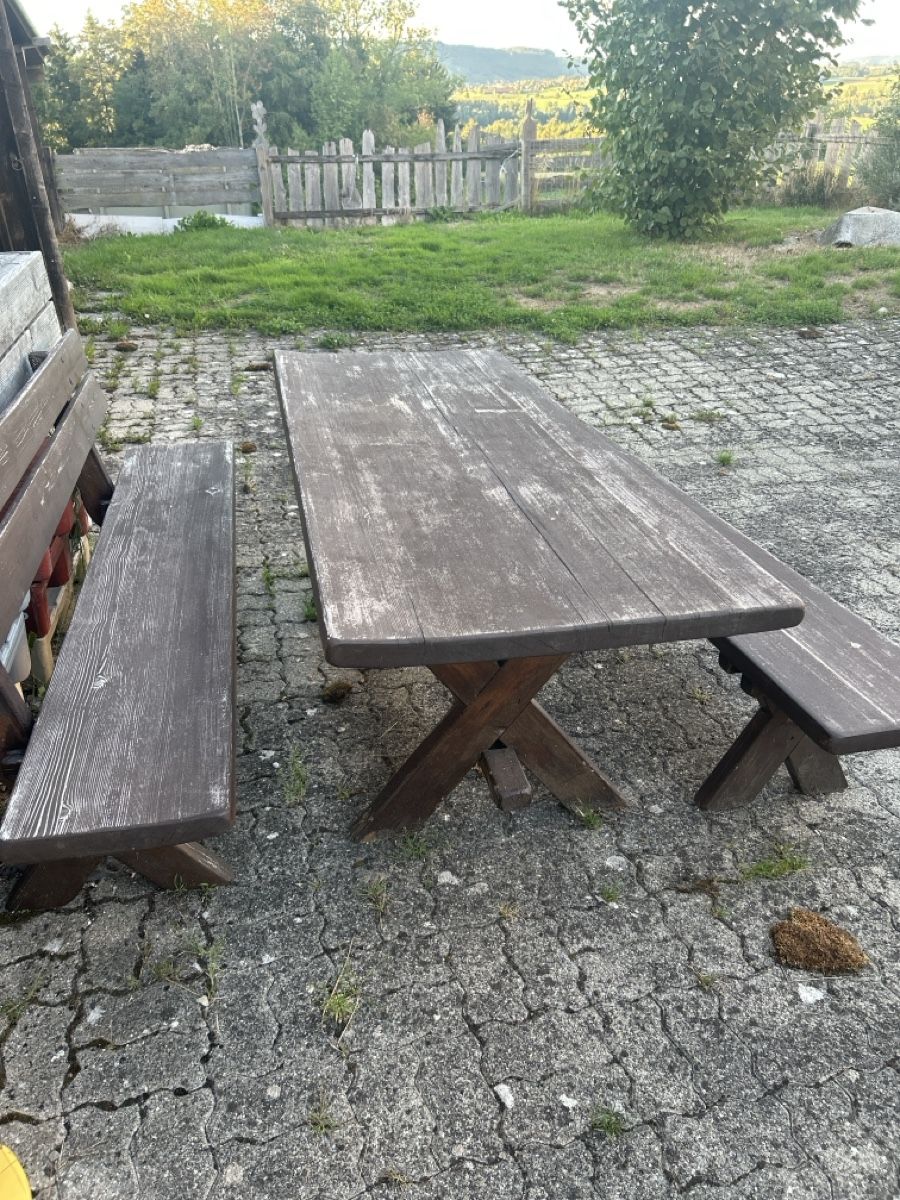 Set di tavolo e panche: Gartentisch mit Bänken Holz gebraucht – Usato da Tuttwil venduto da heidipeter1974