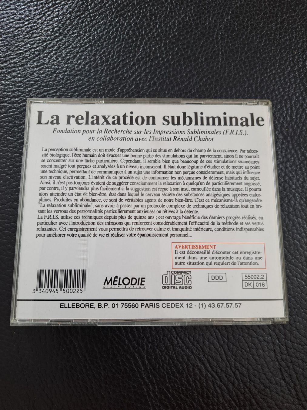 CD: CD La relaxation subliminale – Usato da Marly venduto da mic_7k82 1