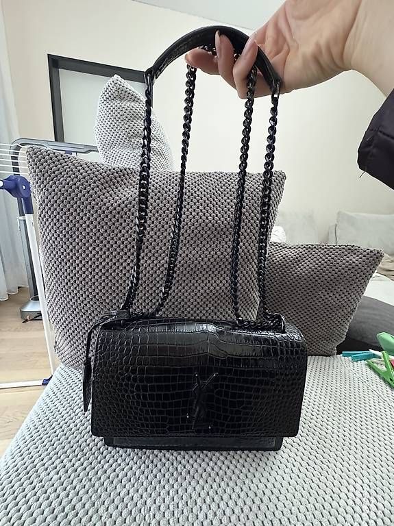 Saint Laurent Taschen für Damen: Saint Laurent Sunset Medium crocodile-embossed leather – Gebraucht aus Glattpark(Opfikon) von lav_k72y 2