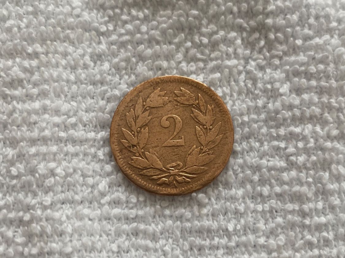 Tutti le monete: 2 centimes/rappen 1851 – Usato da Nyon venduto da Ilmi09 1