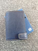 Kartenetui Tony Perotti Leder blau mit RFID Schutz Neu!