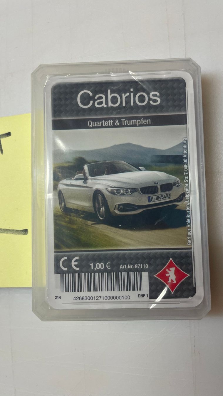 Giochi: 2 Stk. Quartett Spiele Cabrios SUV – Nuovo e nell'imballaggio originale da Glattfelden venduto da cybermaxx 1