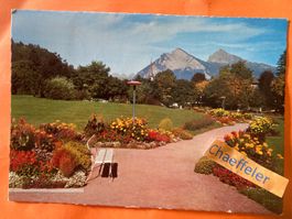 1965 Bad Ragaz, Kurpark mit Gonzen und Alyier