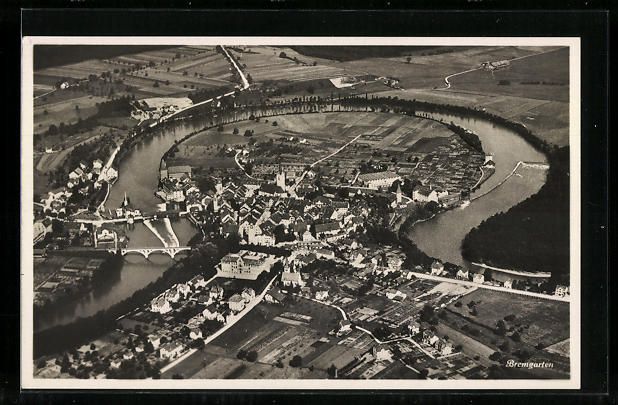 Cartoline postali: AK Bremgarten, Fliegeraufnahme – Usato da Berlin venduto da bartko-reher