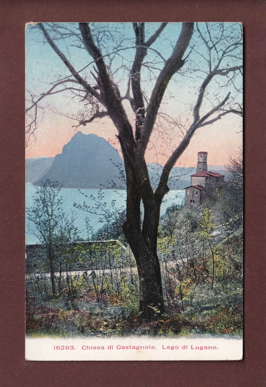 Cartoline postali: Chiesa di CASTAGNOLA - 1908 – Usato da Pully venduto da nicecards