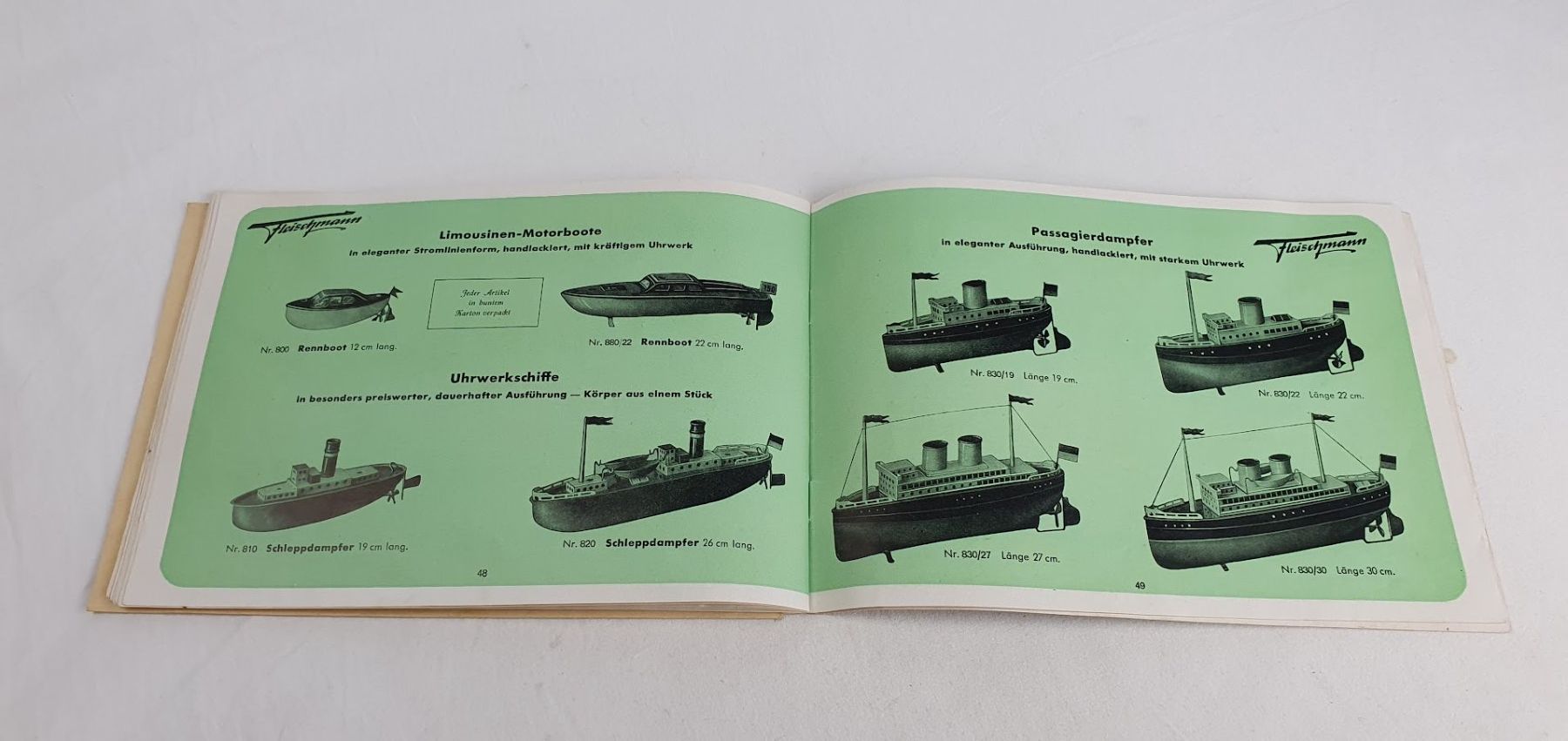 Fleischmann Modellini di ferrovie: Fleischmann Spur 0 Katalog 1952 Deutsch/Schweiz – Usato da Seon venduto da voAllBah 9