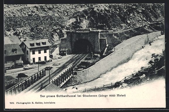 Cartes postales: Göschenen, Eingang des Gotthardtunnels – D'occasion à Berlin par bartko-reher
