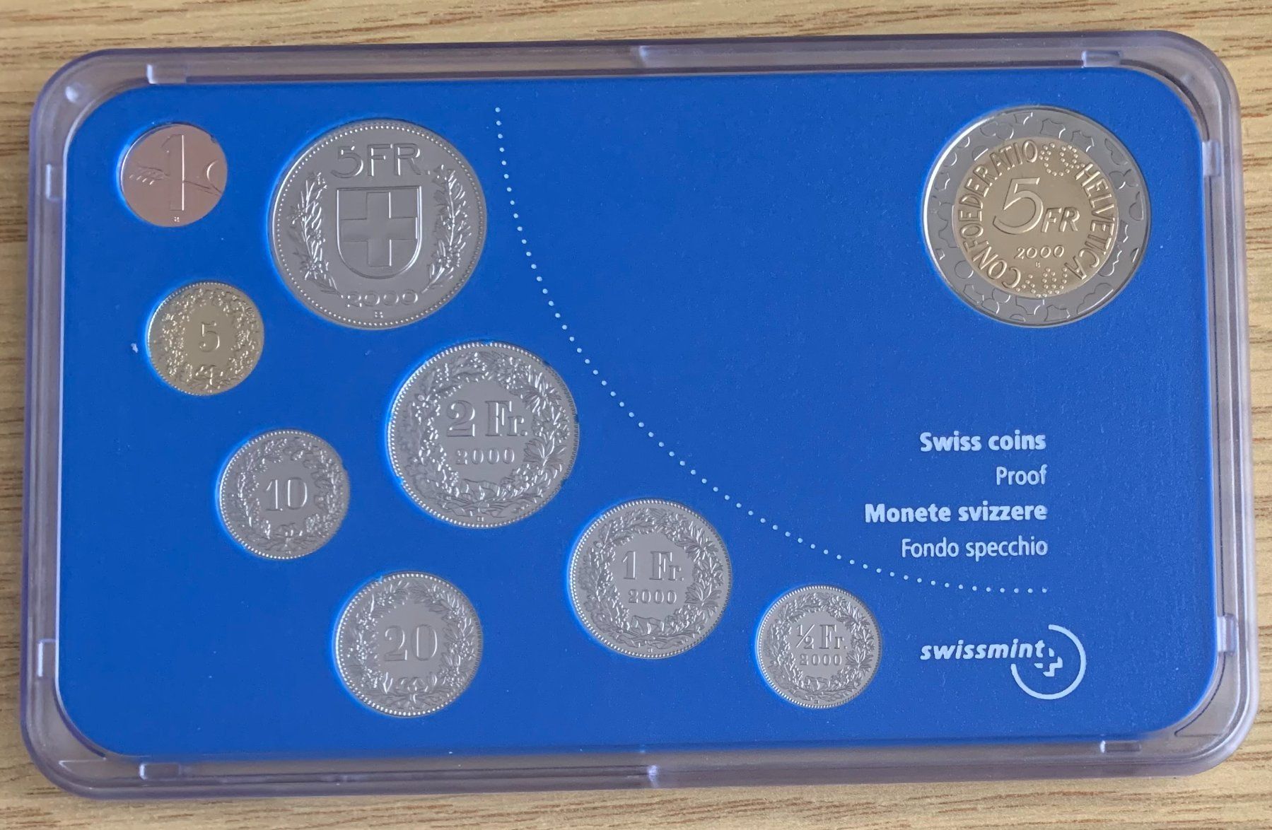 Tutti le monete: CH Münzsatz 2000 - polierte Platte / PP mit Sondermünze – Nuovo e nell'imballaggio originale da Gundetswil venduto da Egro01 1