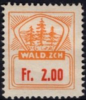2 Fr. Fiskalmarke von der Gemeinde WALD