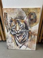 Grosses Gemälde Tiger 76 cm x 102 cm x 4 cm