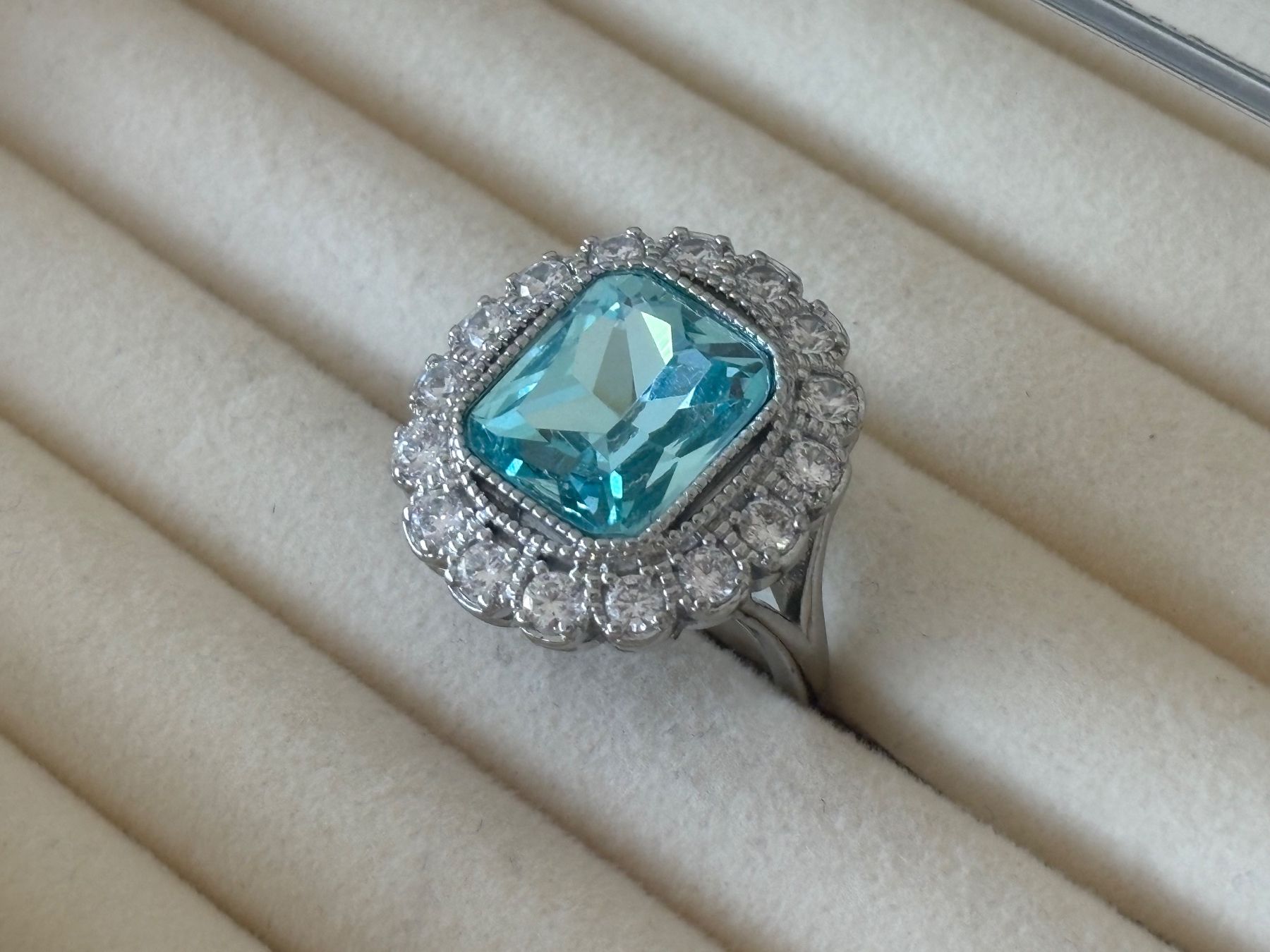Ringe: Luxus Elegante Gr.19/9 Ring Farbe: Silber /Blau – Neu (gemäss Beschreibung) aus Biel-Bienne von Roserosse13 1
