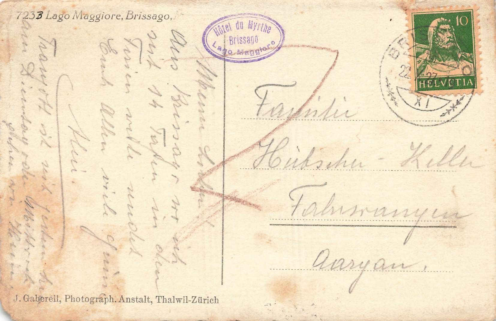 Ansichtskarten: Brissago segni del tempo – Gebraucht aus Biasca von Blenio71 1