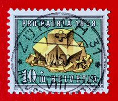 PRO PATRIA 87 VOLLSTEMPEL ZÜRICH 31 INDUSTRIEQUARTIER 1958