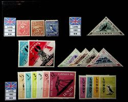 GRANDE-BRETAGNE ÎLE DE LUNDY TIMBRES NEUFS  1929-62/U909
