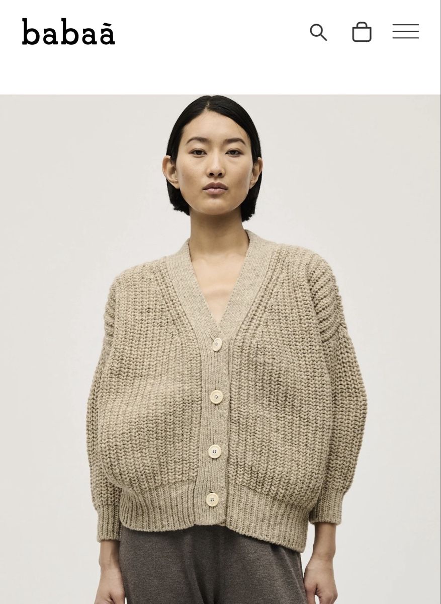 Pullover & Sweatshirts: Babaa Strickjacke beige grob gestrickt  – Gebraucht aus basel von j_4056 1