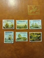 Collection de timbres Panama, bateaux à voile, vintage!