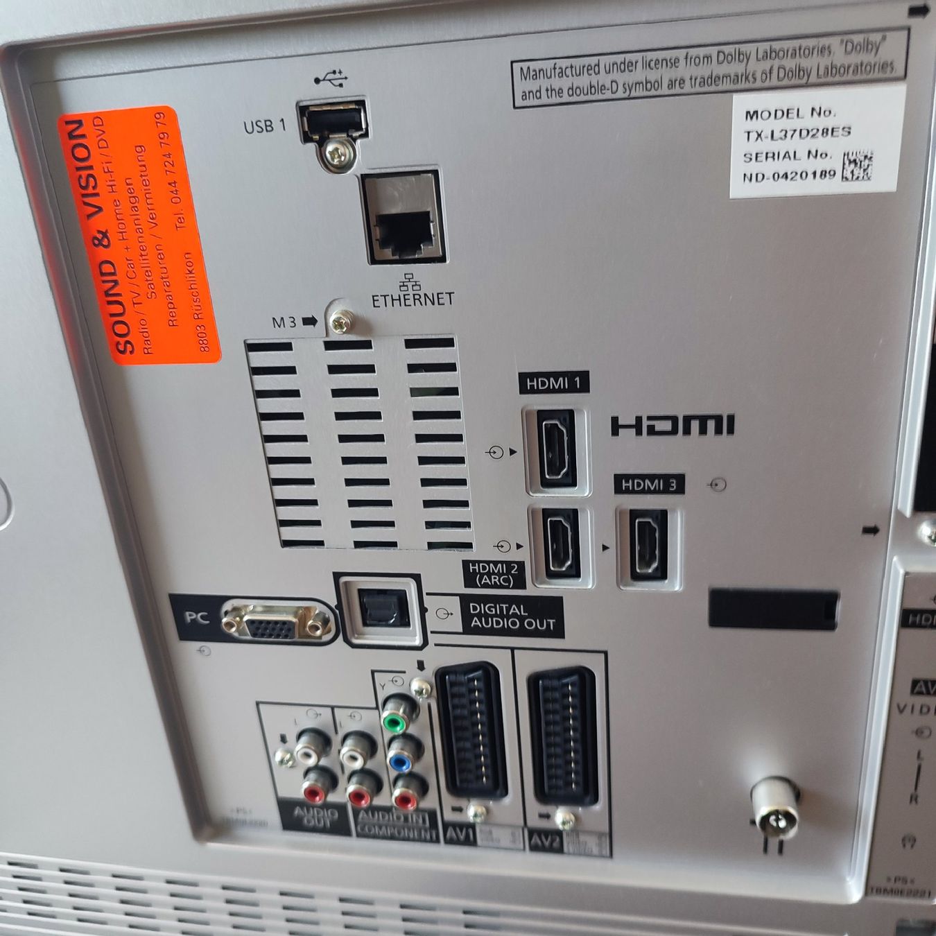 Panasonic Televisori: TV - Panasonic 37 Zoll – Usato da Stäfa venduto da Schuebel8700 3