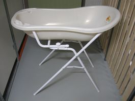 Babybadewanne XXL 100cm+Ständer+Anatomischer Babybadesitz