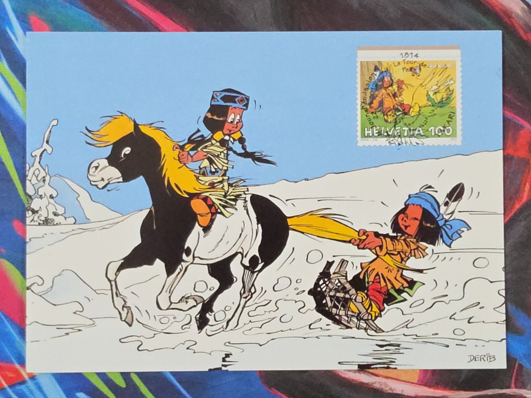 Cartoline postali: CL26 2x Carte Postale + Timbre Suisse 2012 – Usato da Cousset venduto da Patrick_Collections