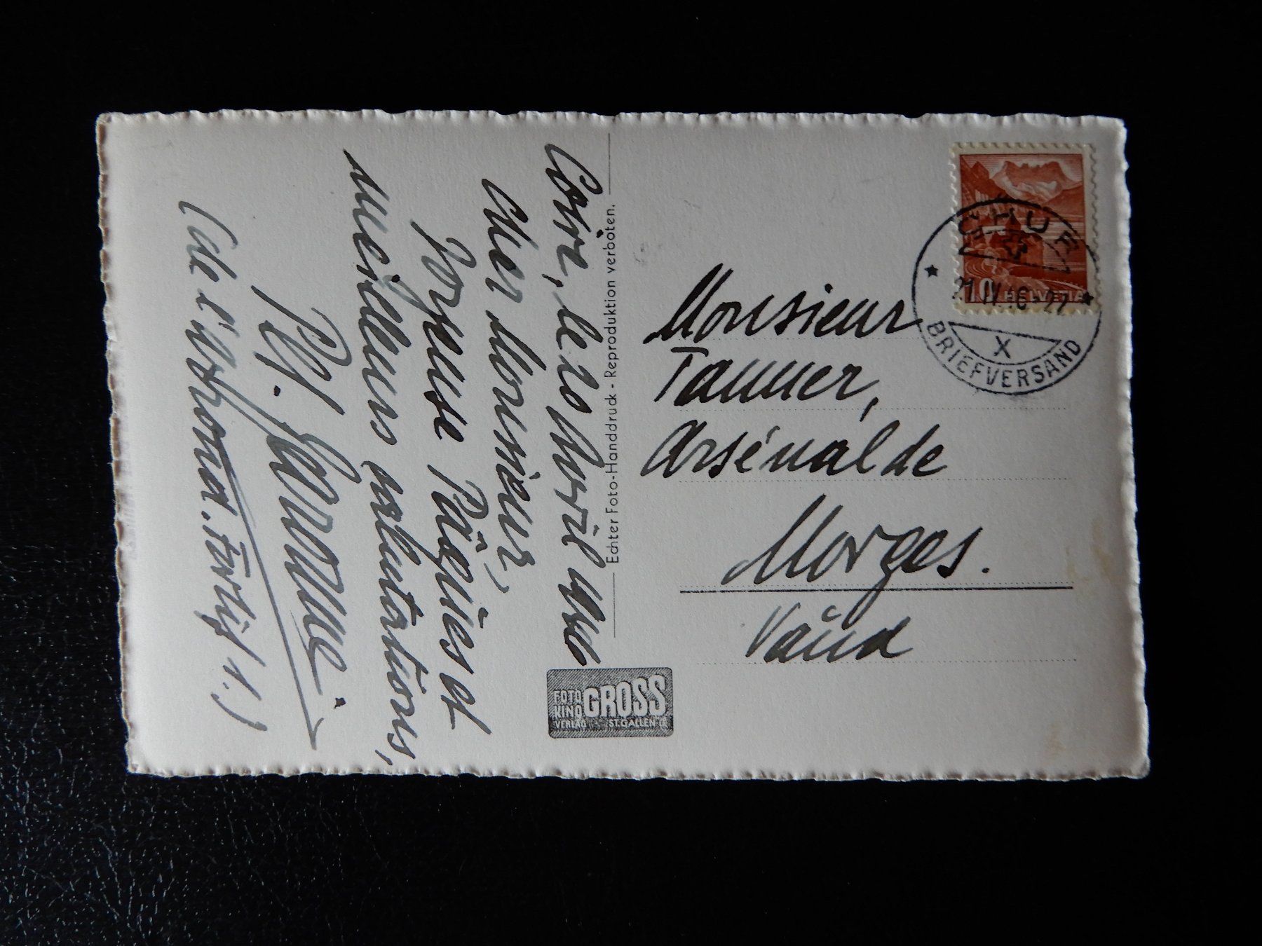 Cartoline postali: Foto-Karte Chur der Hof - 1946 – Usato da Senèdes venduto da Framboise52 1