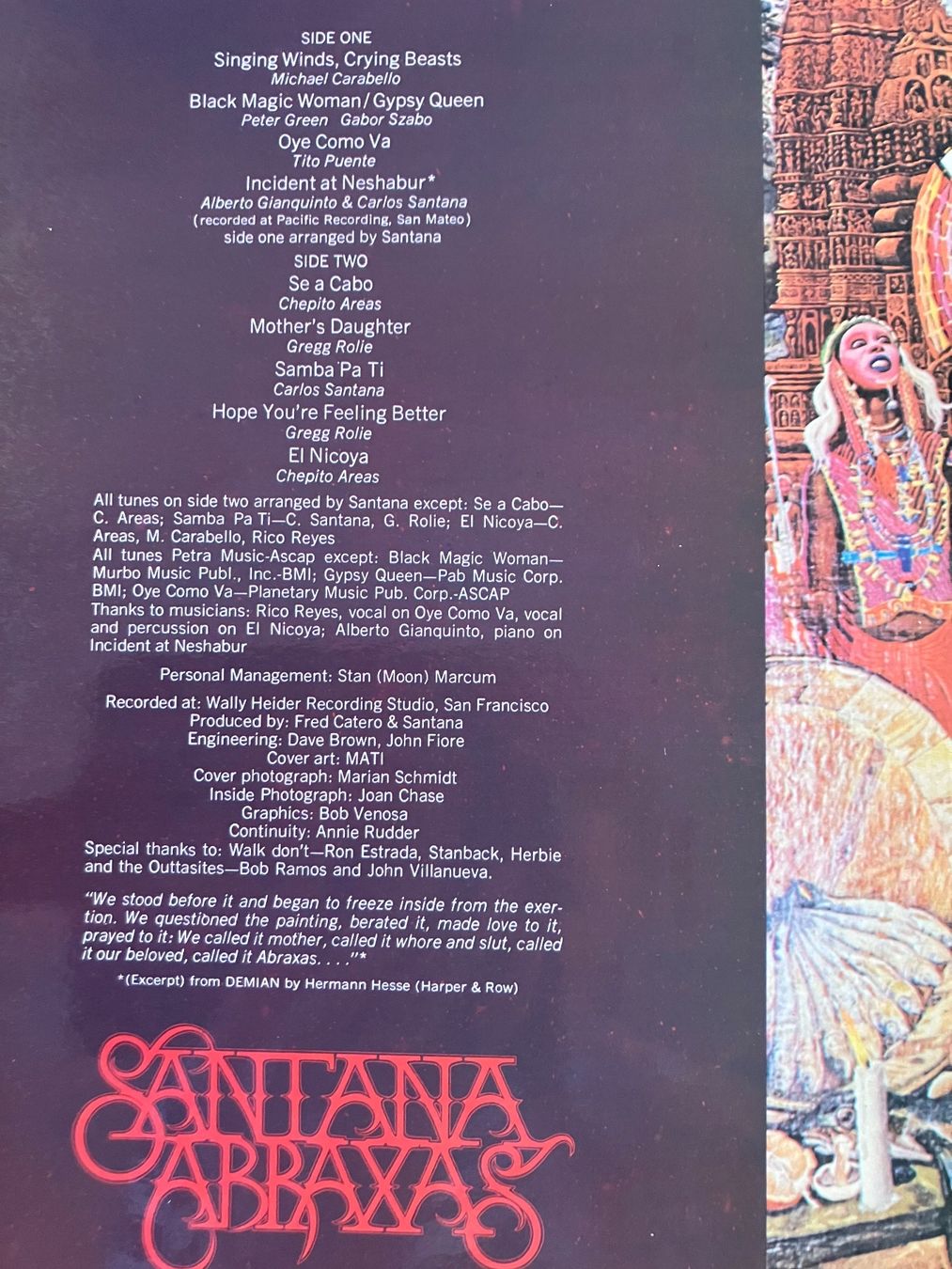 Dischi in vinile: LP,  Santana  / Abraxas – Usato da Winterthur venduto da efant12 1