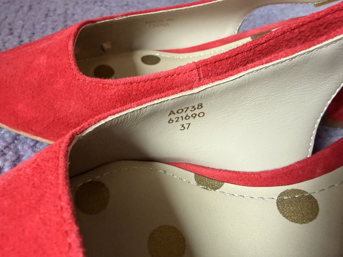 Damenschuhe: Boden Red Suede Slingback Block Heels, Size 37 EU Nice! – Neu (gemäss Beschreibung) aus Männedorf von iza04 9