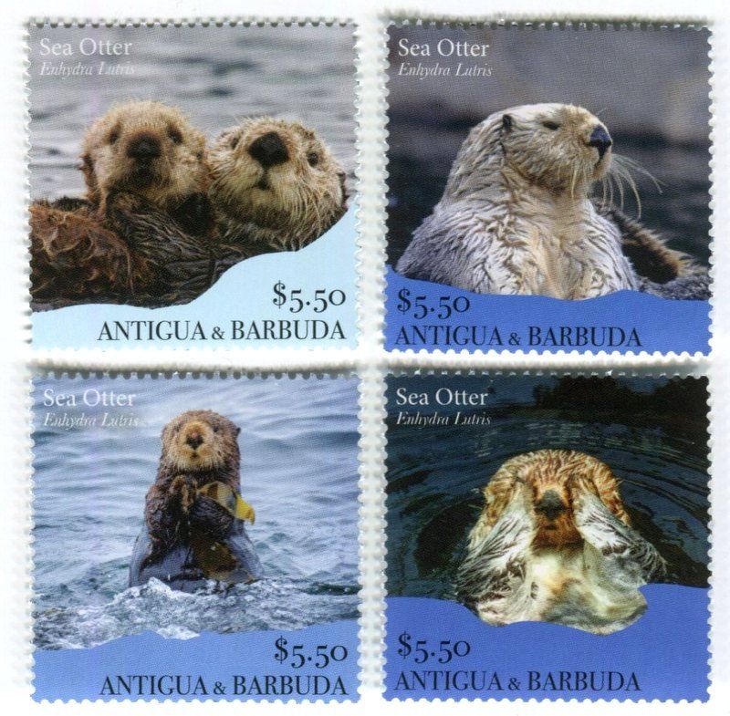 Tutti i francobolli: Briefmarken "Seeotter". Antigua und Barbuda. – Nuovo e nell'imballaggio originale da Basel venduto da Butsch5