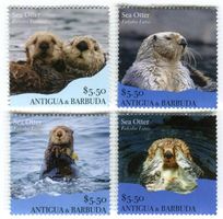 Briefmarken "Seeotter". Antigua und Barbuda.
