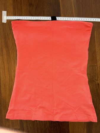 H&M Basic Top Koralle Grösse S