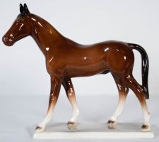 Hertwig Katzhütte Porzellan Pferd Figur Vintage glasiert