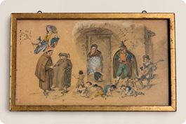 Tableau – Scène de vie ancienne