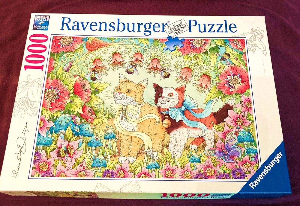 Cobble Hill Puzzle 1000 Pezzi – Collage Di Gatti Con Poster Incluso, Carta Di Lino Anti-riflesso, Fatto In USA